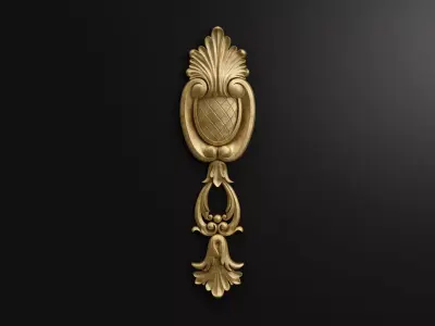 Carved decor vertical 3D model