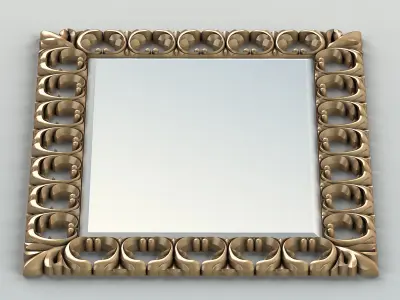 Rectangle mirror frame 004 3D model