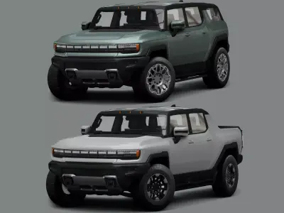 Hummer EV Electric SUV PICK UP 2022 3D model