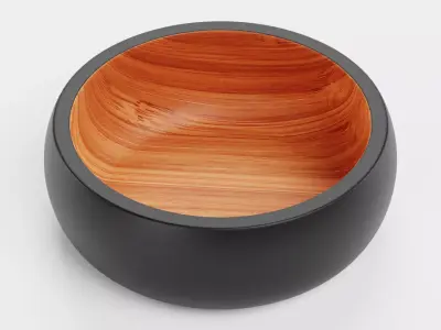 -Bamboo Bowl V7- Low-poly 3D model