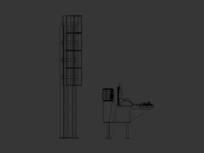 Tv control Room and Production Room Low-poly 3D model