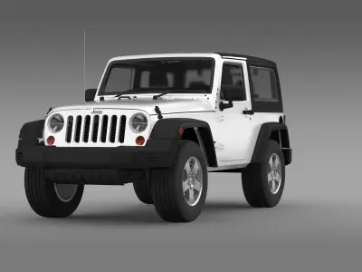 Jeep Wrangler UK Sport 2008 3D model