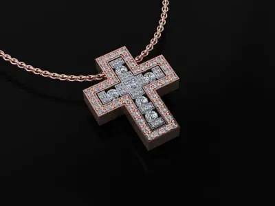 Cross Pendant 3D print model get