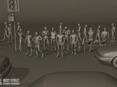 Busy Street 3D model