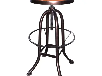 Chair Oleg Industrial loft 3d model Low-poly 3D model