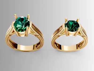 wedding rings007 3D print model