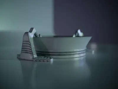 Futuristic Metal Bowl - Sci-Fi Decorative 3D print model