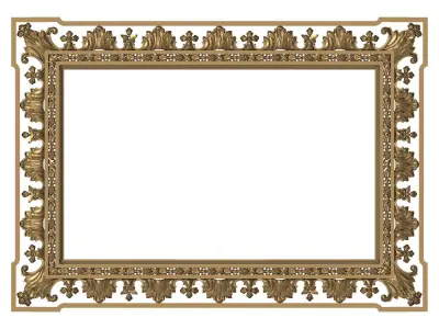 Carved Picture Frame 3D model 2