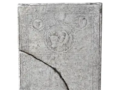 Ancient Medieval Writing Relief 3D model