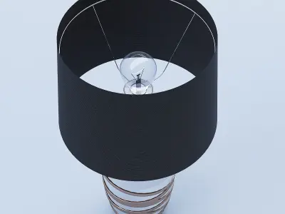 Modern Lamp Black White 3D model
