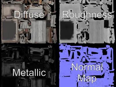 D Rustic General Store Model Pack Low-poly 3D model