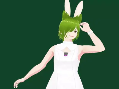 Tora anime girl vrchat Low-poly 3D model