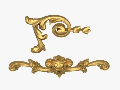 Classic decor ornament 241 3D model