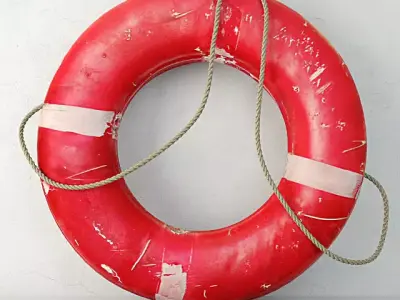 Coastal Red Life Preserver 3D model