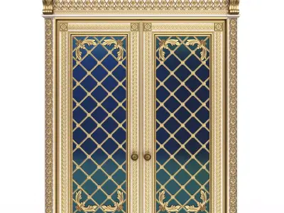 Carved Door Classic 01301 White Low-poly 3D model