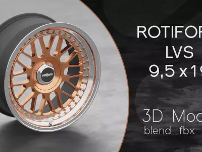 Rotiform LVS Wheel 3D Model 3D model