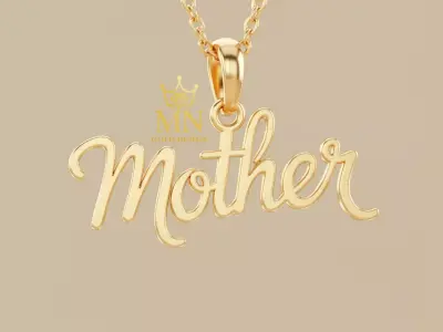 Golden Mother Script Pendant 3D print model