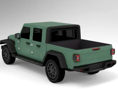 Jeep Pickup Truck Gladiator Low-poly 3D model