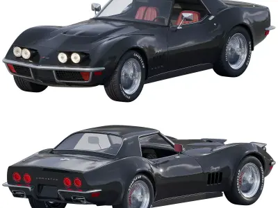Chevrolette 1968 Corvette Stingray   3D model