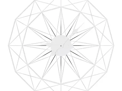 wall clock Spirographix 3D model