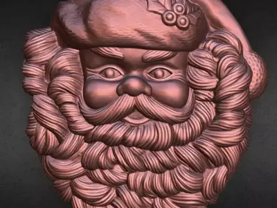 santa clause door hanger decoration 3D print model