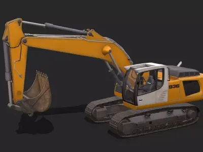 Excavator 936 Low-poly 3D model