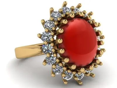 Luxury Proposal Ring For Couples 3d Printable Model 3D print model