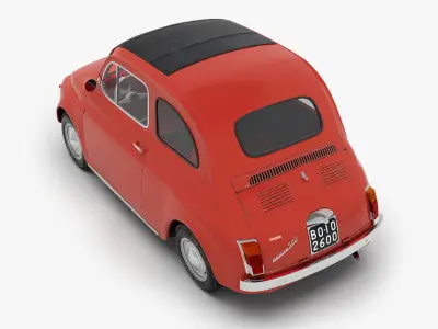 Fiat 500 F 1965-72 3D model