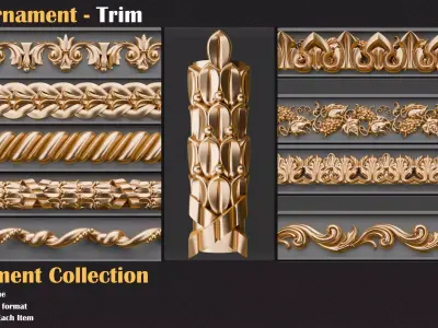 49 Ornament Trim - Vol 07 3D model