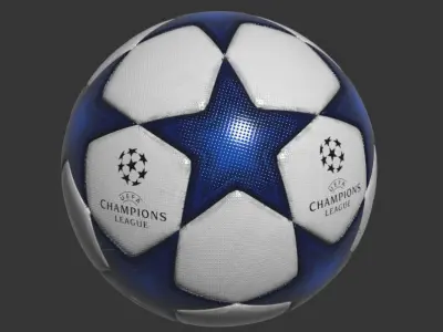 UEFA Champions League Ball 3D Model Low-poly 3D model
