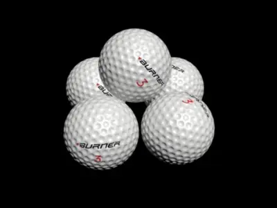 golf ball Low-poly 3D model get