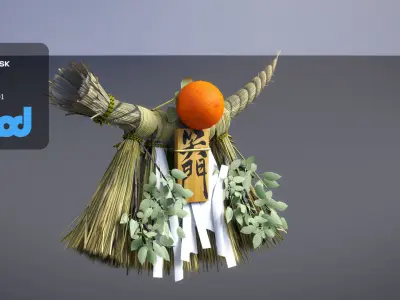 Japanese Decorate Shime Kazari 0001 3D model