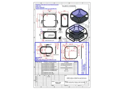 Coffe table - mirror glossy stainless 3D model