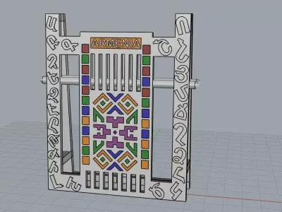 Armenian Carpet With Alphabet 3D print model