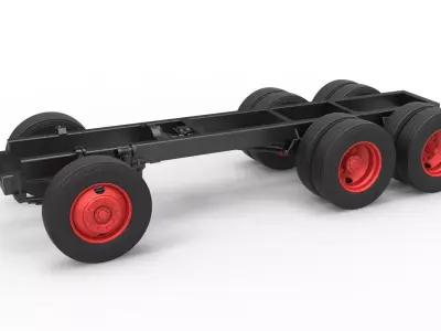 Chassis of Vintage GATR Racing Semi truck Scale 1 to 25 3D print model