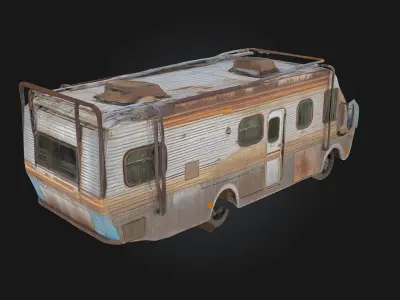 Van Voyager  Retro Adventure on Four Wheels 3D model