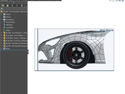 86 ZN6 Front Assembly Exterior Surfaces - 3D Laser-Scanned 3D model
