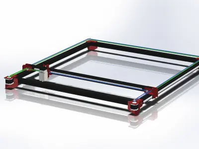 Laser cutting machine 3D model