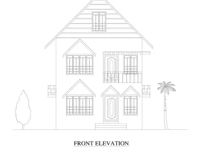 Design of 45 M2 house 3D model
