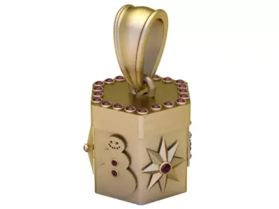 Luxury Hexagonal Memorial Pendant 3D Printable Keepsake Charm 3D print model