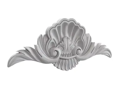 Carved Plaster Molding Decoration 3D model