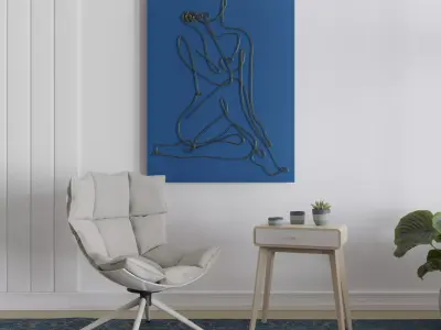 Frame Woman Art 3D model