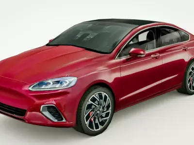 Generic Sedan v19 Low-poly 3D model