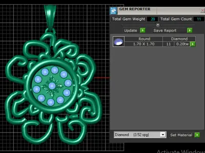 GOLD 3D PENDANT  3D print model