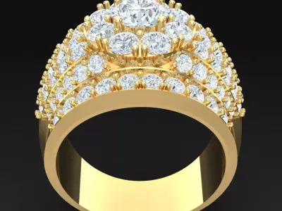 Luxury Men Rings Designs 5MR099 3D print model