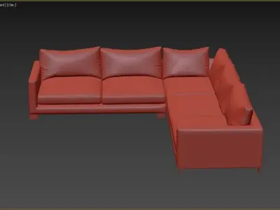 Sofa Zara Large Square corner unit 322cm x 322cm 3D model