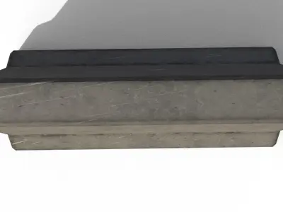 Concrete barrier Free low-poly 3D model get