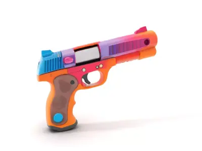 Vibrant Toy Blaster model pack Low-poly 3D model