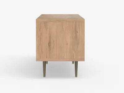 Toshi TV Stand in acacia wood Low-poly 3D model