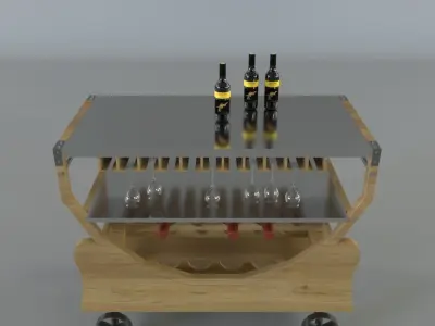 wine service car 3D model